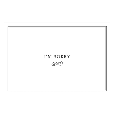 I'm Sorry Note Card Gift Smack Gift Company 