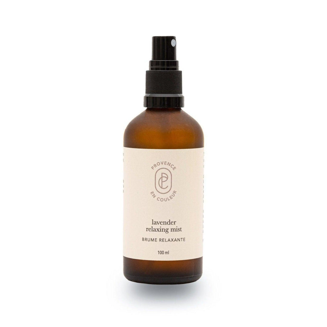 An elegant and refreshing mist with a light lavender scent that envelops you in a feeling of well-being.   Composed of lavender essential oil diluted in water from the glaciers of British Columbia, our mist settles like a soothing, flowery veil on your face, clothes or pillows to relax you at any time of the day and before bedtime.  100 ml.