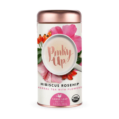 Transcend to tropical horizons with this delicious floral blend. We combined organic hibiscus, rosehip, and apple to create a flavorful drink that's delicious hot or cold.  Naturally calorie free Caffeine-free Certified organic Premium whole leaf 25 servings per tin Serving size is 8 fl. oz. Steep for 3-5 minutes Ingredients: organic hibiscus, organic apple, organic rosehip, organic allspice, organic elderflower, natural flavoring
