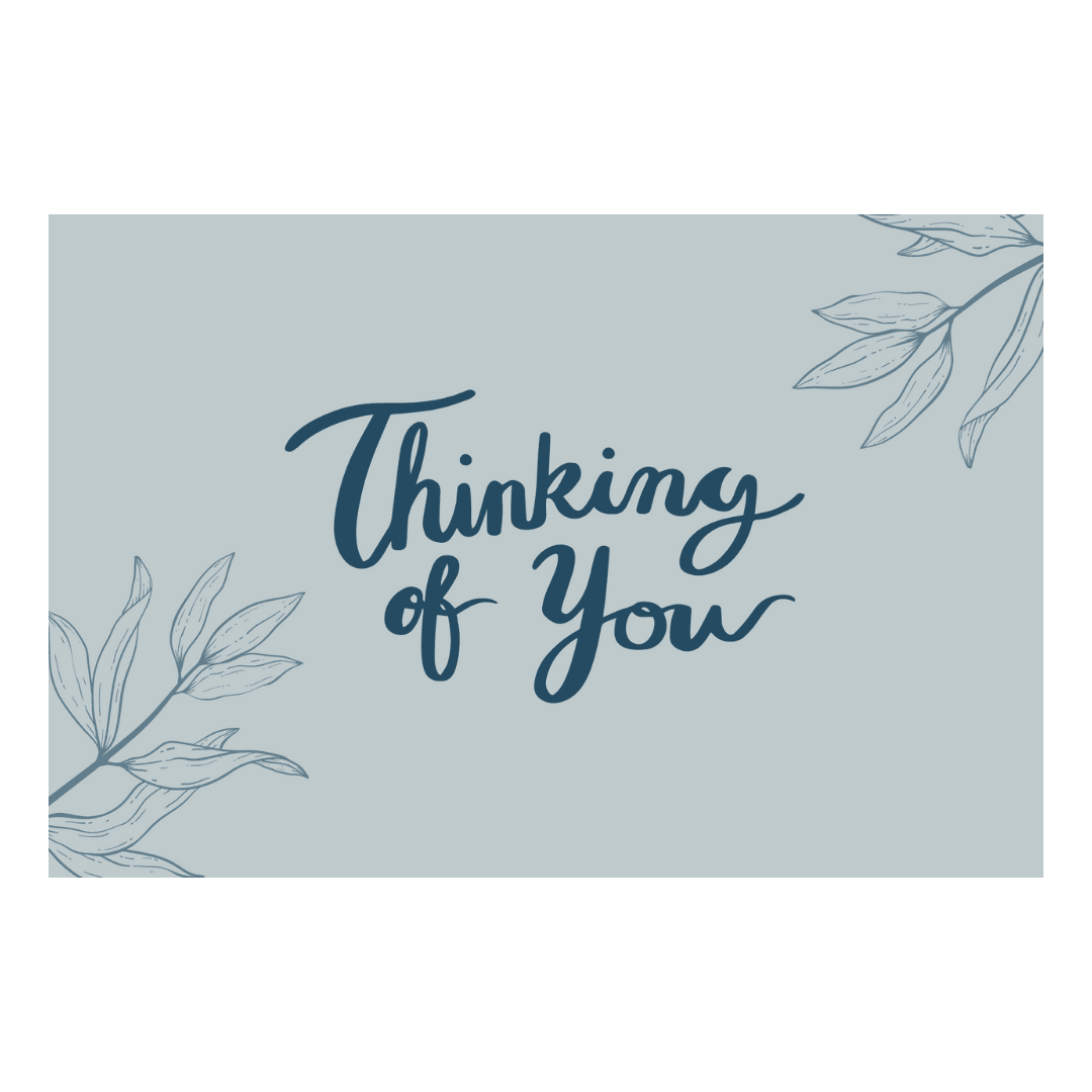 Thinking of You Blue Design Note Card Gift Smack Gift Company 